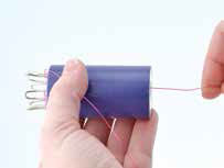 Wire knitter with wire coming out the bottom